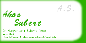 akos subert business card