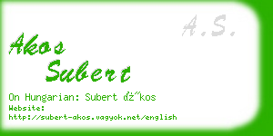 akos subert business card